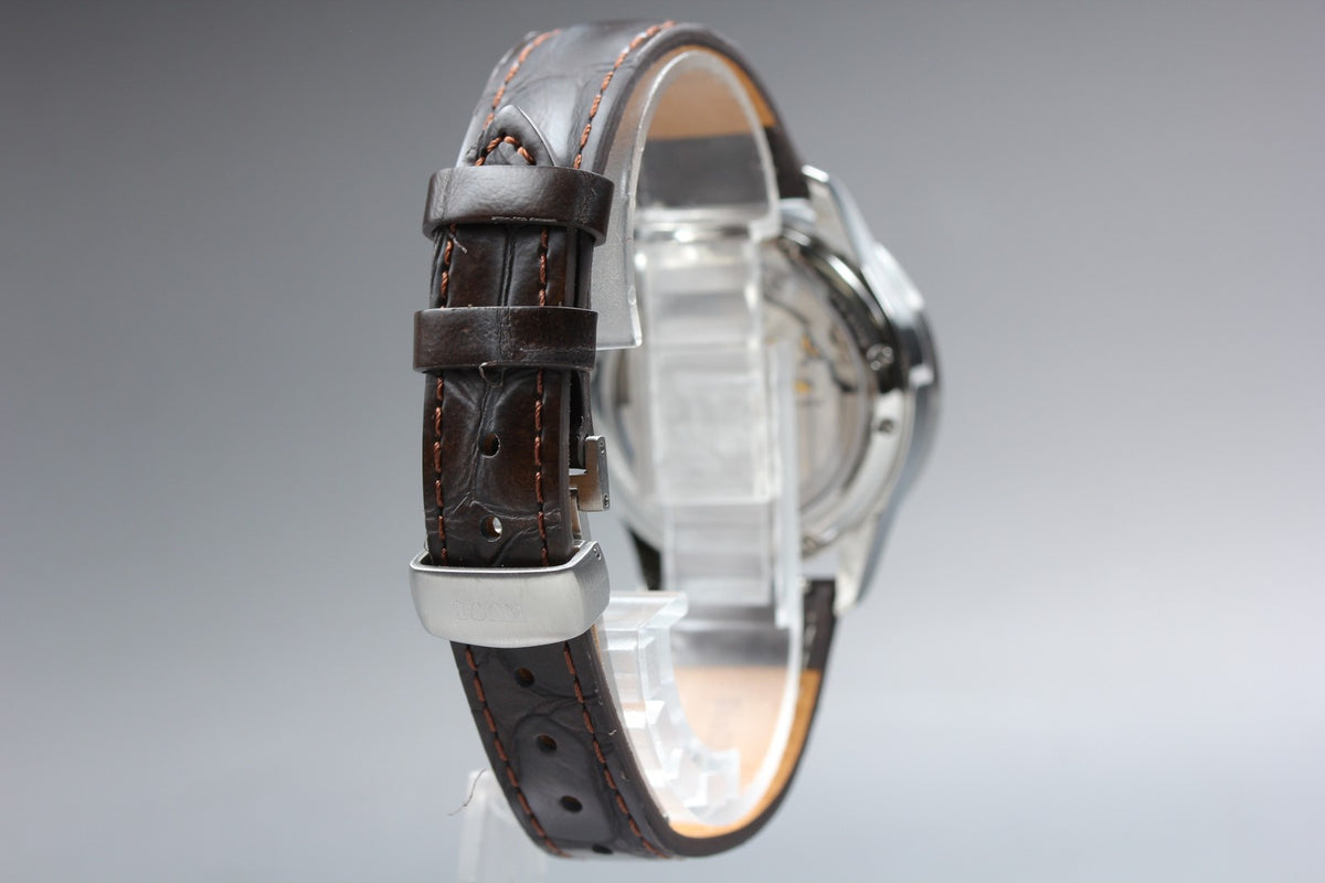 KUOE KYOTO ROYAL SMITH 90-010 Ivory Brown 35mm Automatic Men's Watch JAPAN Box