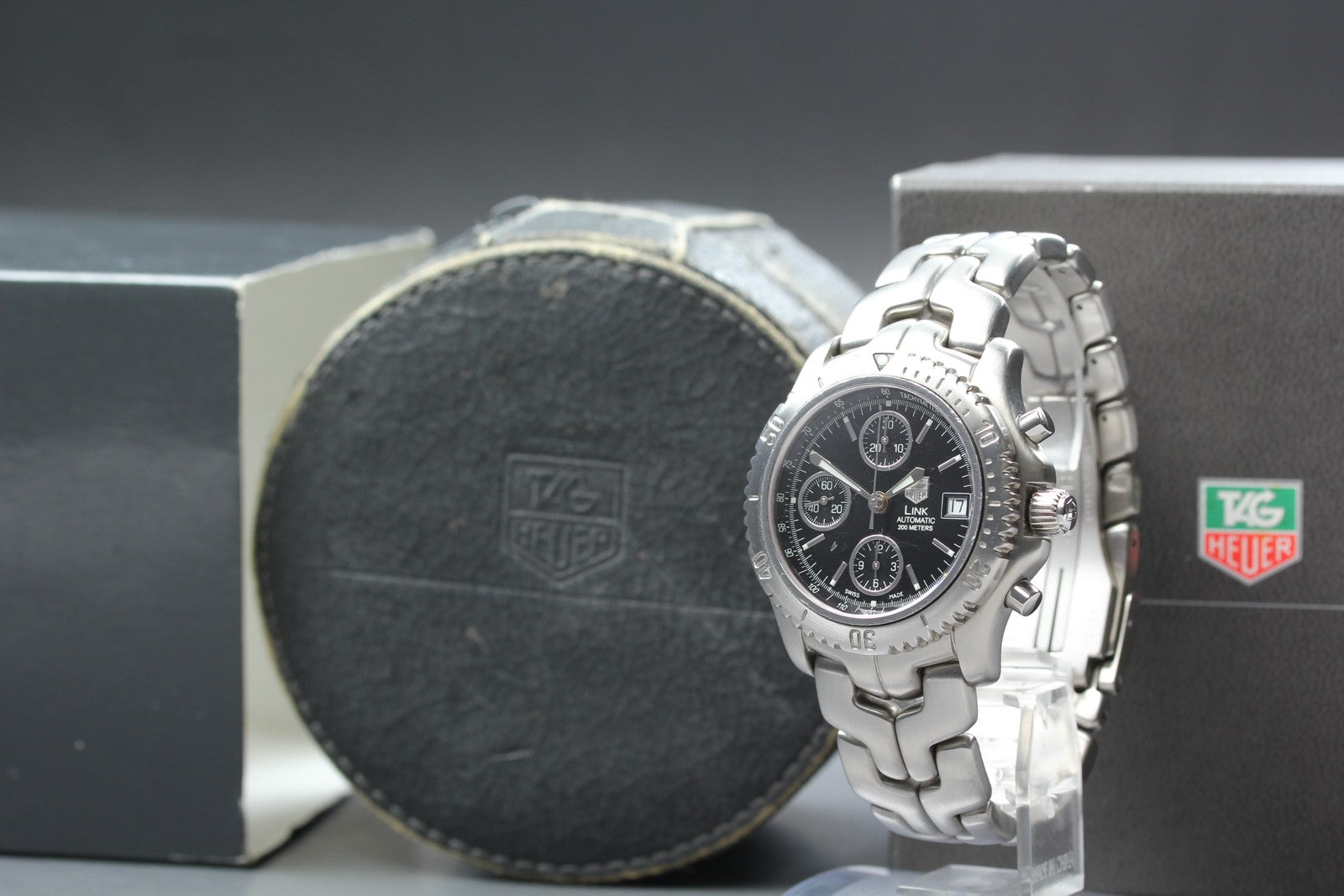 TAG HEUER TAG Heuer Link CT2111 Black Automatic Men's Watch 41mm JAPAN Box
