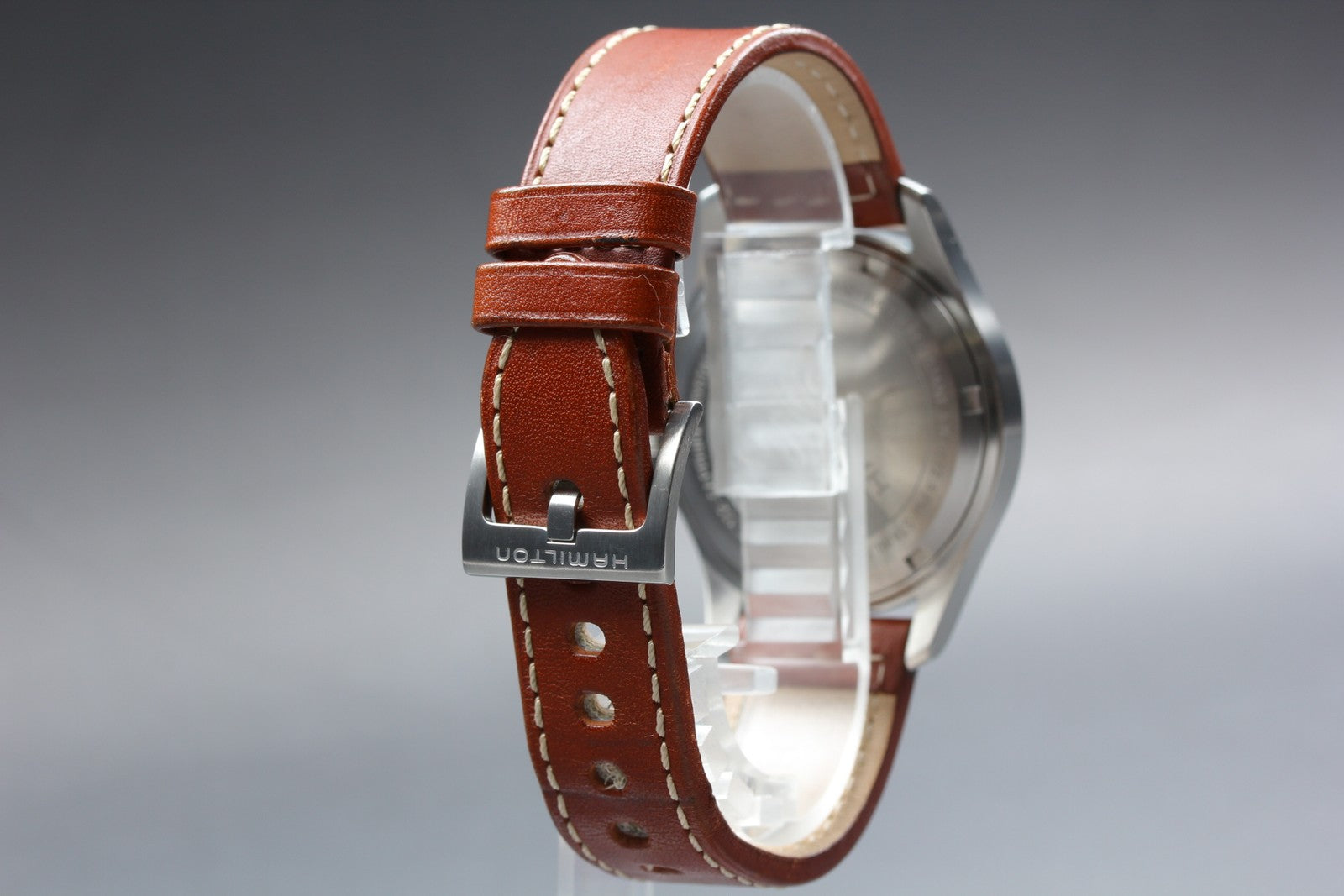 Hamilton Khaki Field King H644510 Black Dial Brown 40mm Men's Quartz Watch
