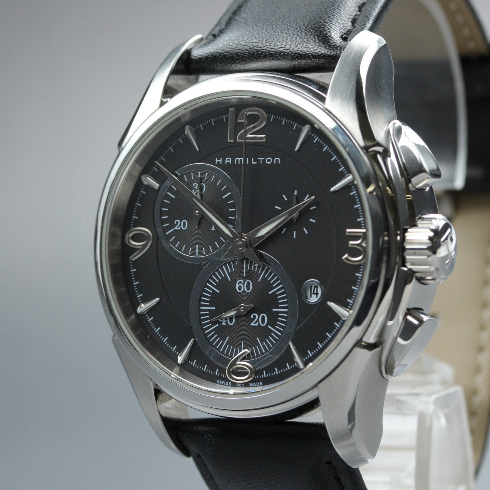 Hamilton Jazzmaster Chrono H326120 Black Chronograph Quartz Men's Watch 41mm JP