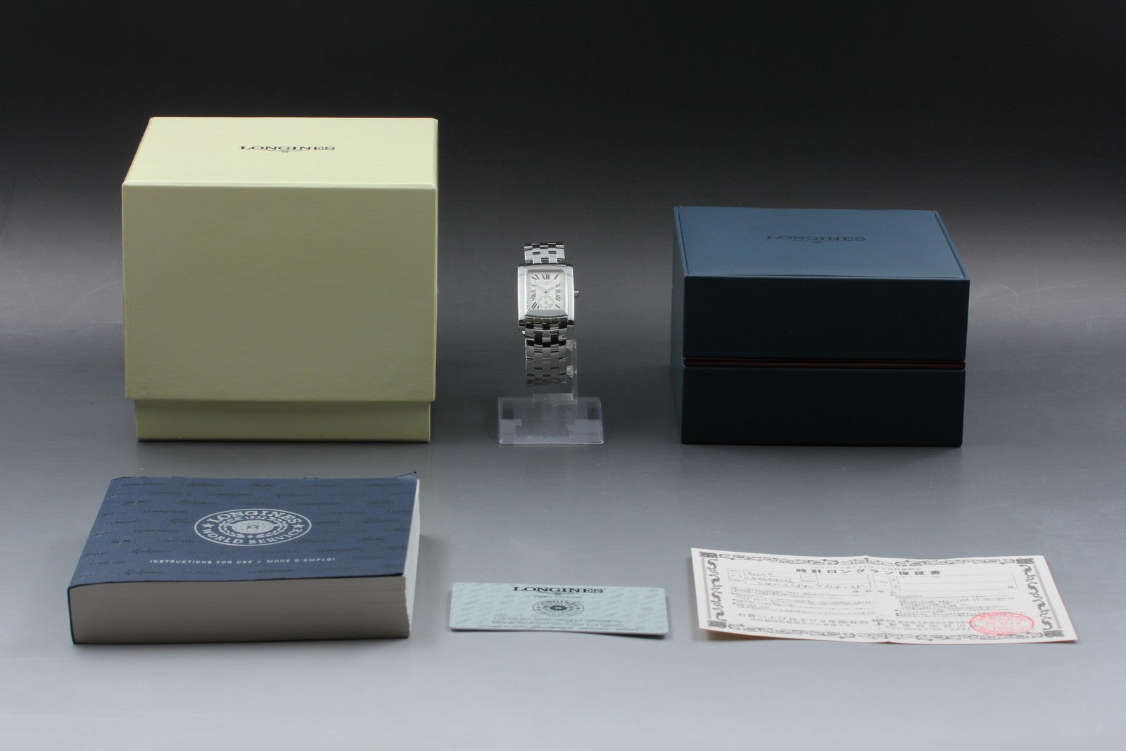 New Batt LONGINES DolceVita L5.655.4 White Unisex Quartz Watch 26mm JAPAN Box