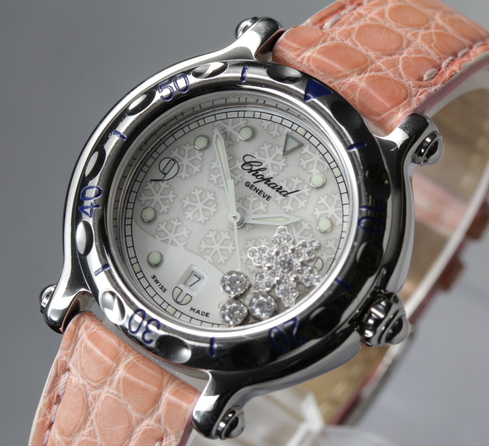 [Exc+5] Chopard Happy Sport Snowflake 27/8949 32mm Diamond Quartz Women’s Watch