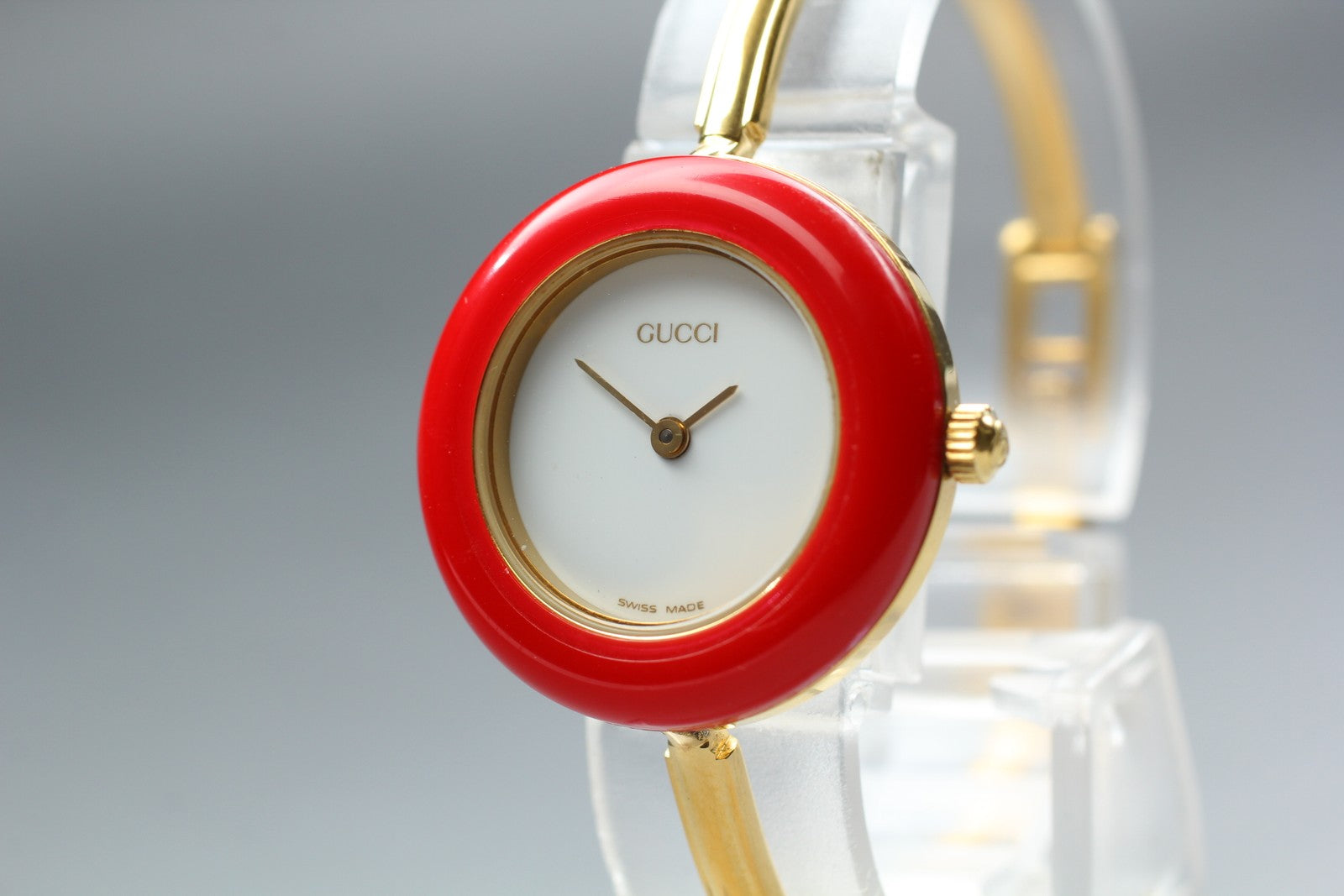 New Batt Gucci Change Bezel 11/12.2 12Color Women's White Quartz Watch JP Exc+5