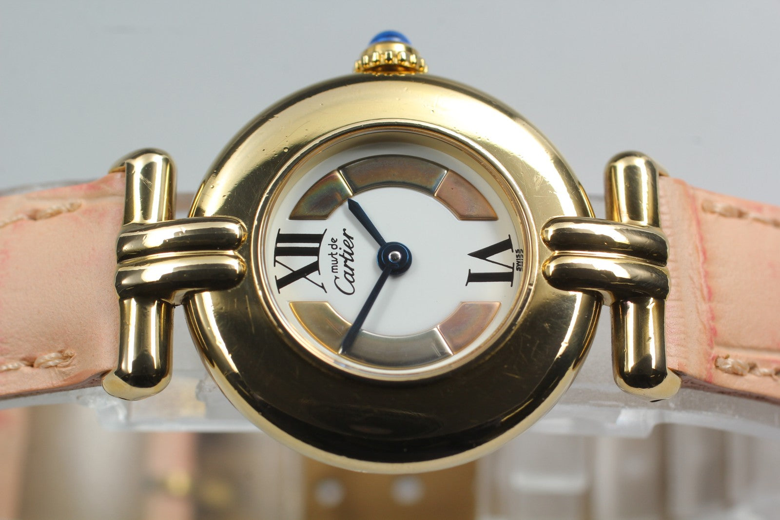 Vintage [Exc+5] Cartier Must Colisee Vermeil 590002 Pink Women's Quartz Watch