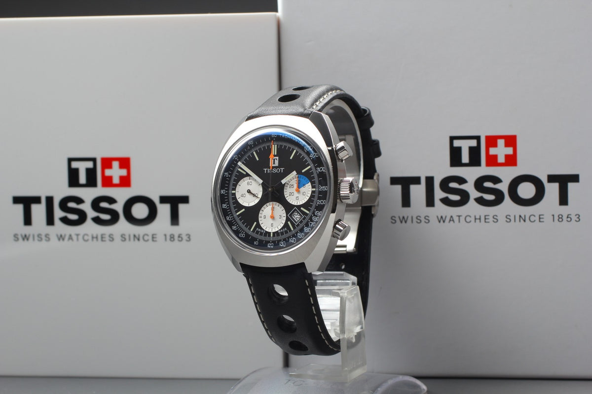 TISSOT Heritage T124427A Black Automatic Chronograph Men's Watch 43mm JAPAN Box
