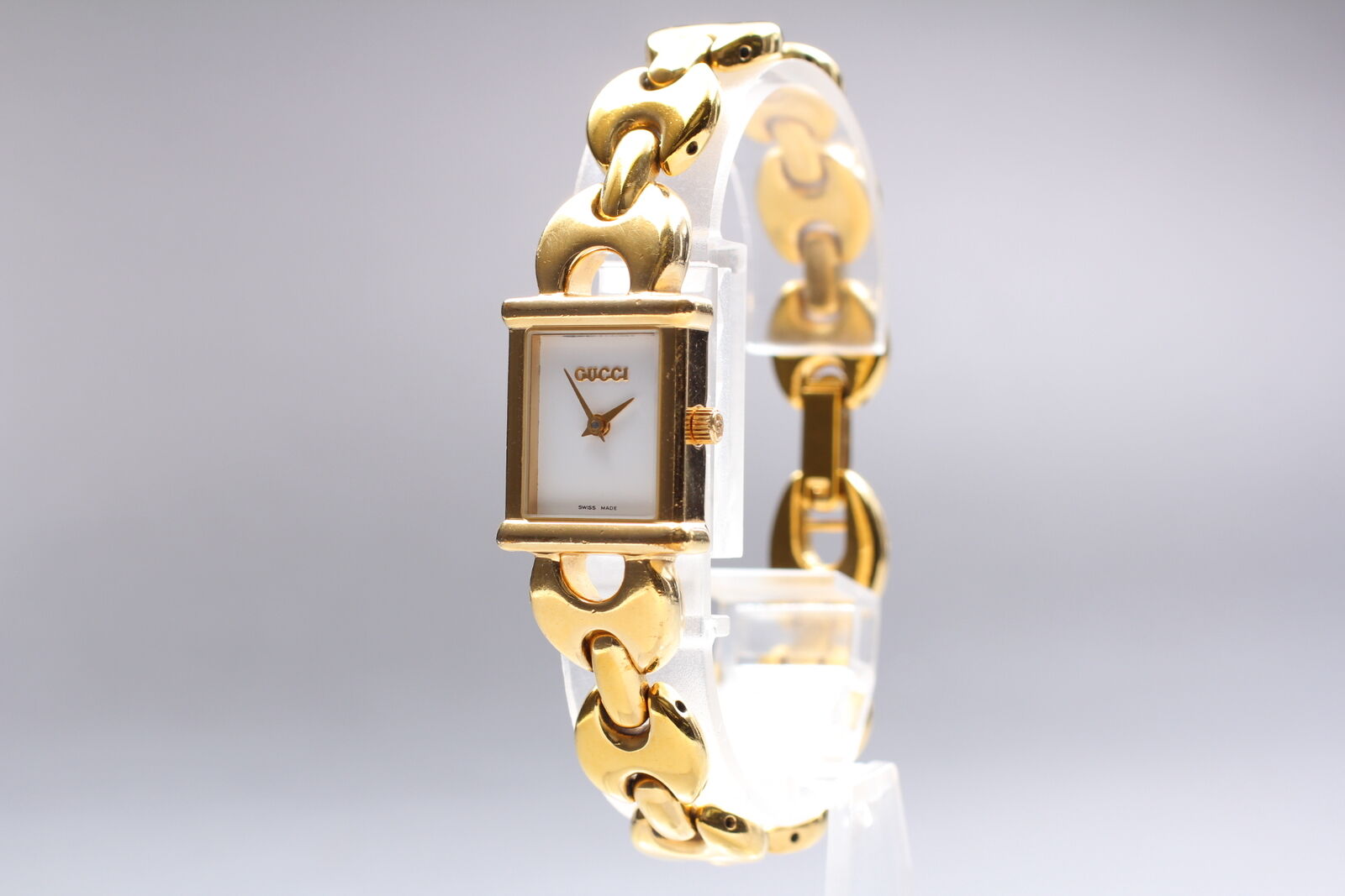 New Battery [Exc+5 Box] Gucci 1800L Gold Change Belt Women's Quartz Watch JAPAN