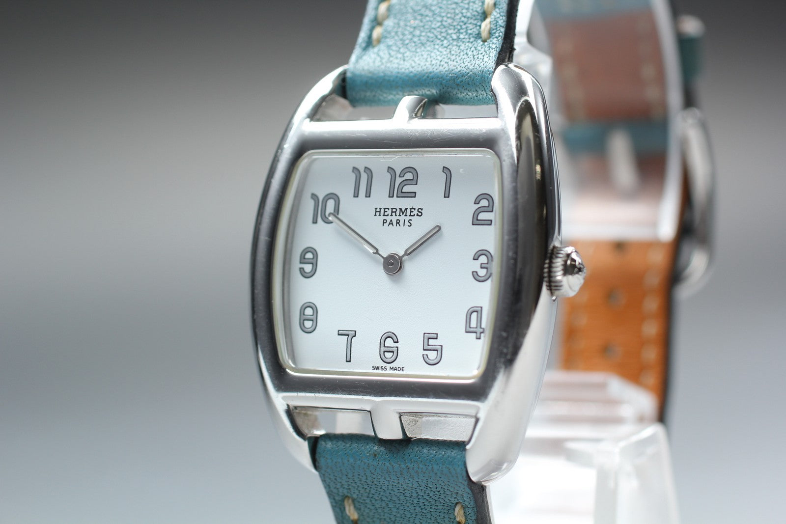 New Batt* HERMES Cape Cod Double Tour CT1.210 Quartz White Women's 27mm JAPAN