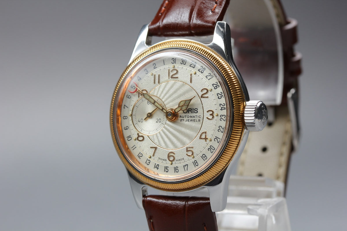 Vintage ORIS Big Crown Pointer Date 7462 Automatic Women's Watch 33mm JAPAN
