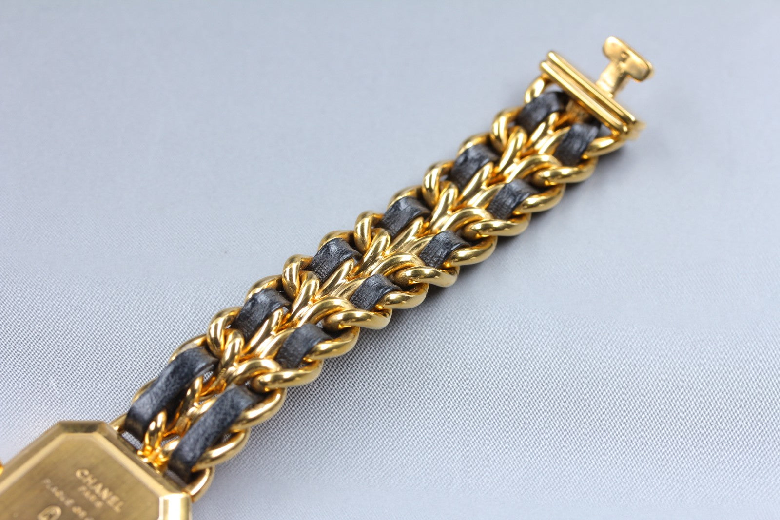 [Exc+5] CHANEL Premiere L Size Black Dial Gold 20mm Quartz Women’s Watch