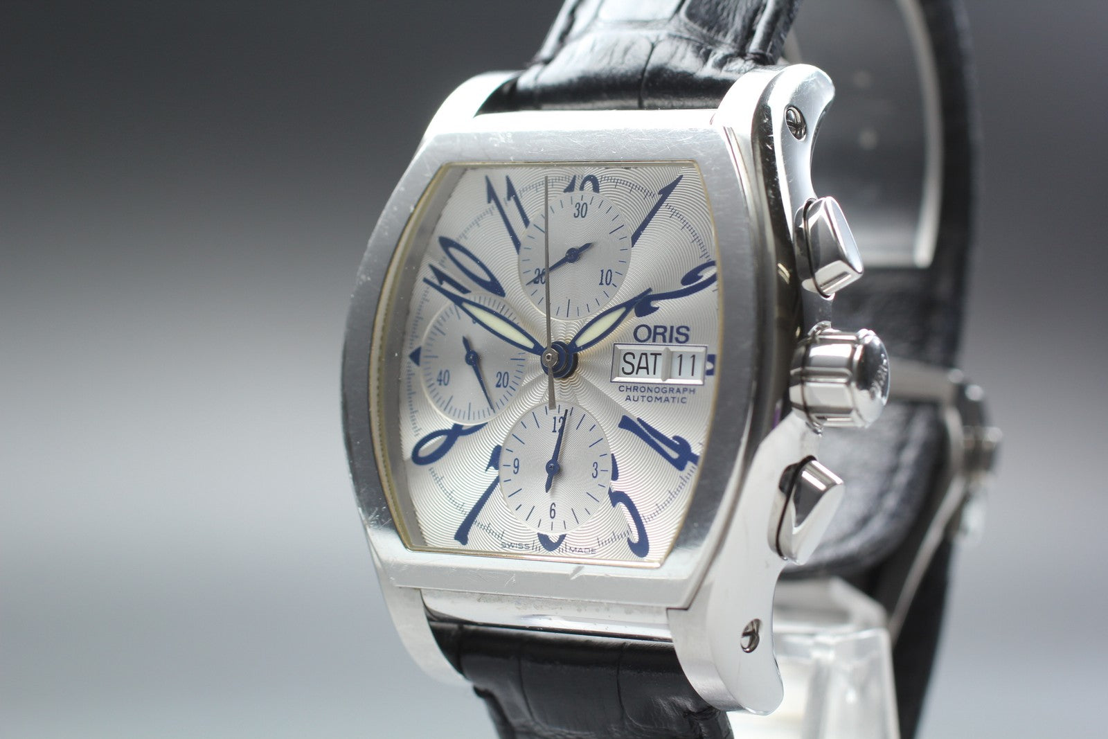 ORIS Miles 7532 Automatic Chronograph Day/Date White Dial Men's Watch 41mm JAPAN