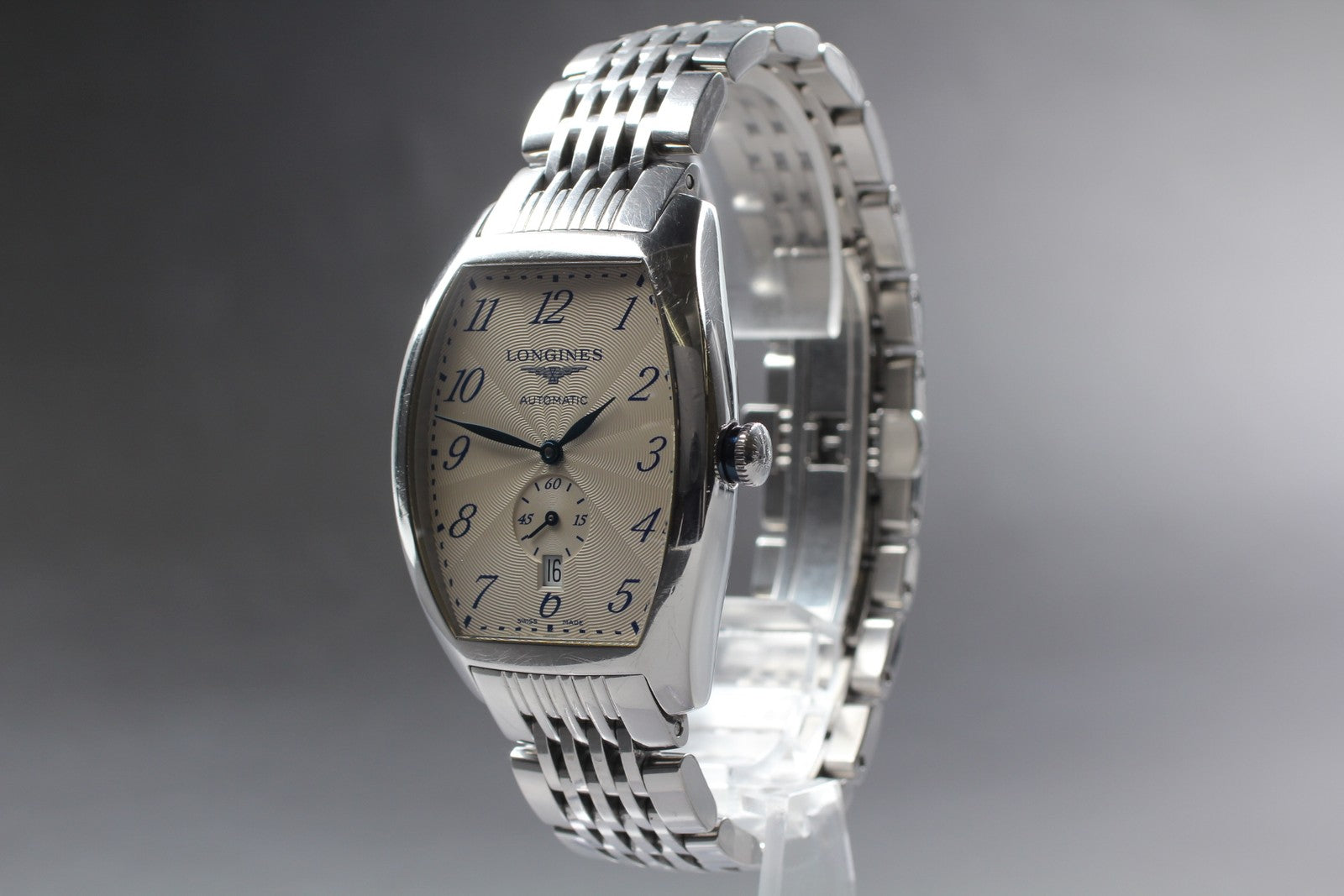 [Exc+5] LONGINES Evidenza L2.642.4  Date Silver 33mm Automatic Men's Watch JAPAN