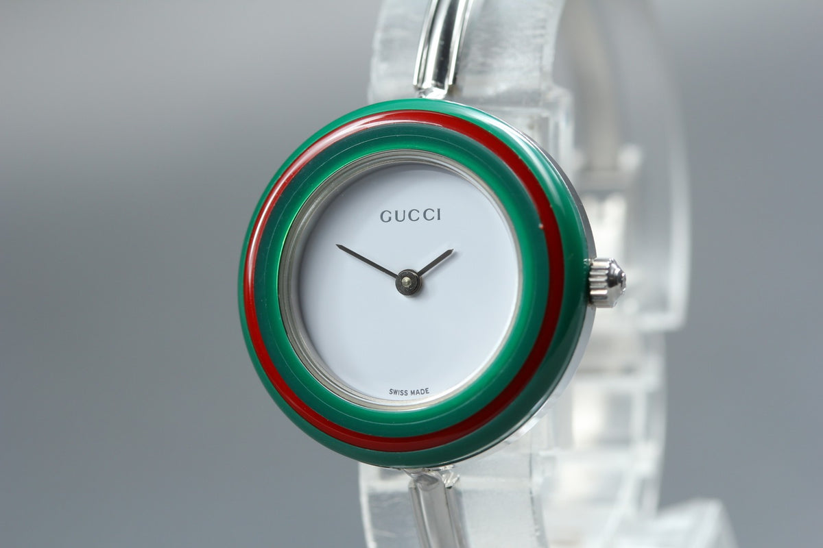 [Overhauled] Gucci Change Bezel 11/12.2L 12 Colors Silver Women's Watch 15.5cm
