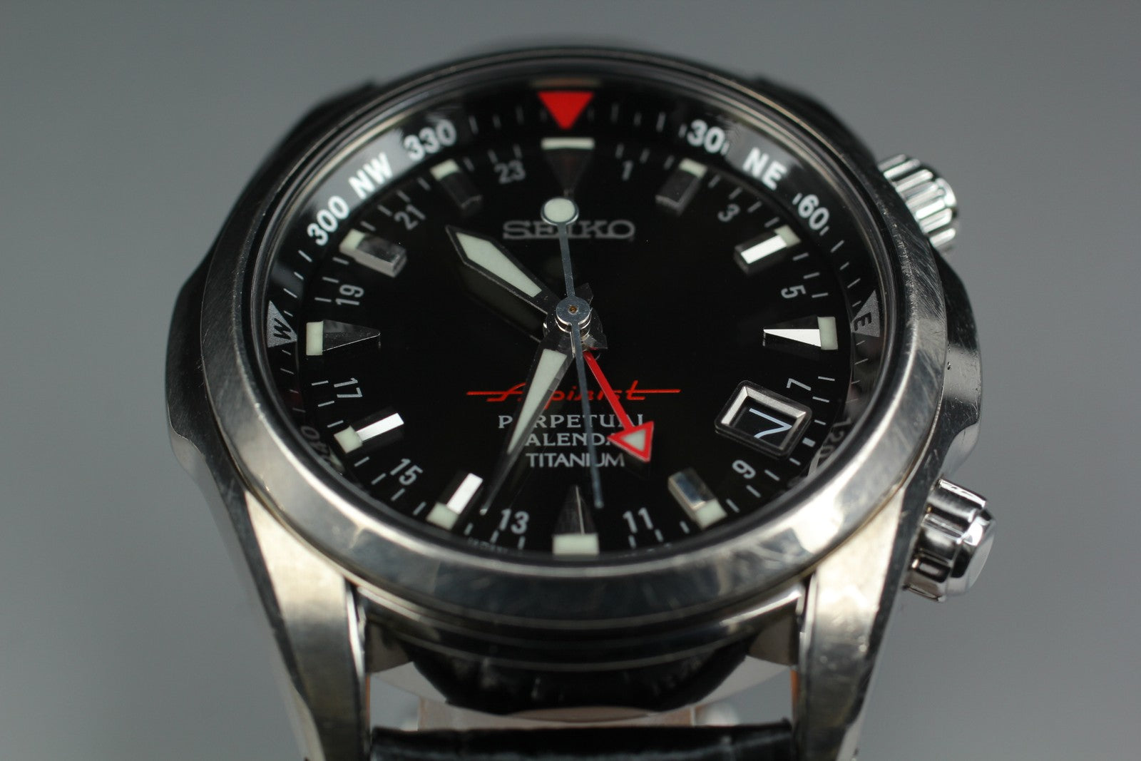 [Exc+5] SEIKO Alpinist 8F56-00D0 SBCJ019 Perpetual calendar Titanium Men's Watch
