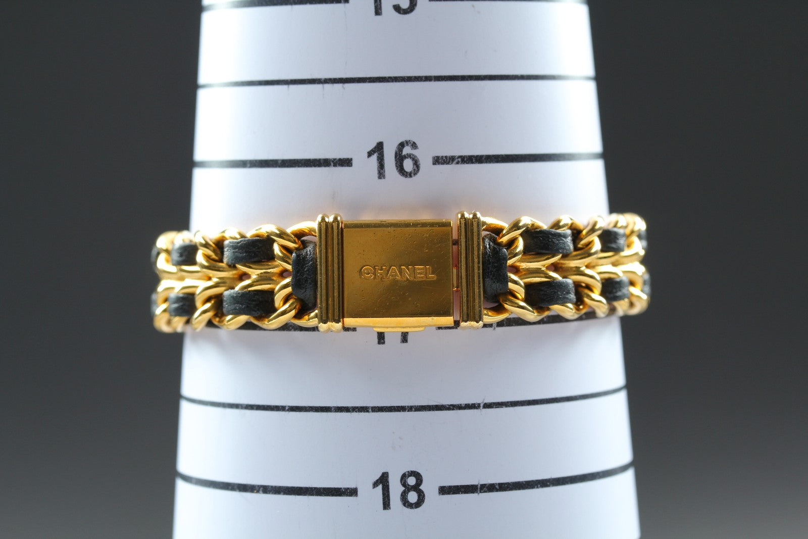 [Overhauled] CHANEL Premiere L Size Black Dial Gold 20mm Quartz Womens Watch Box