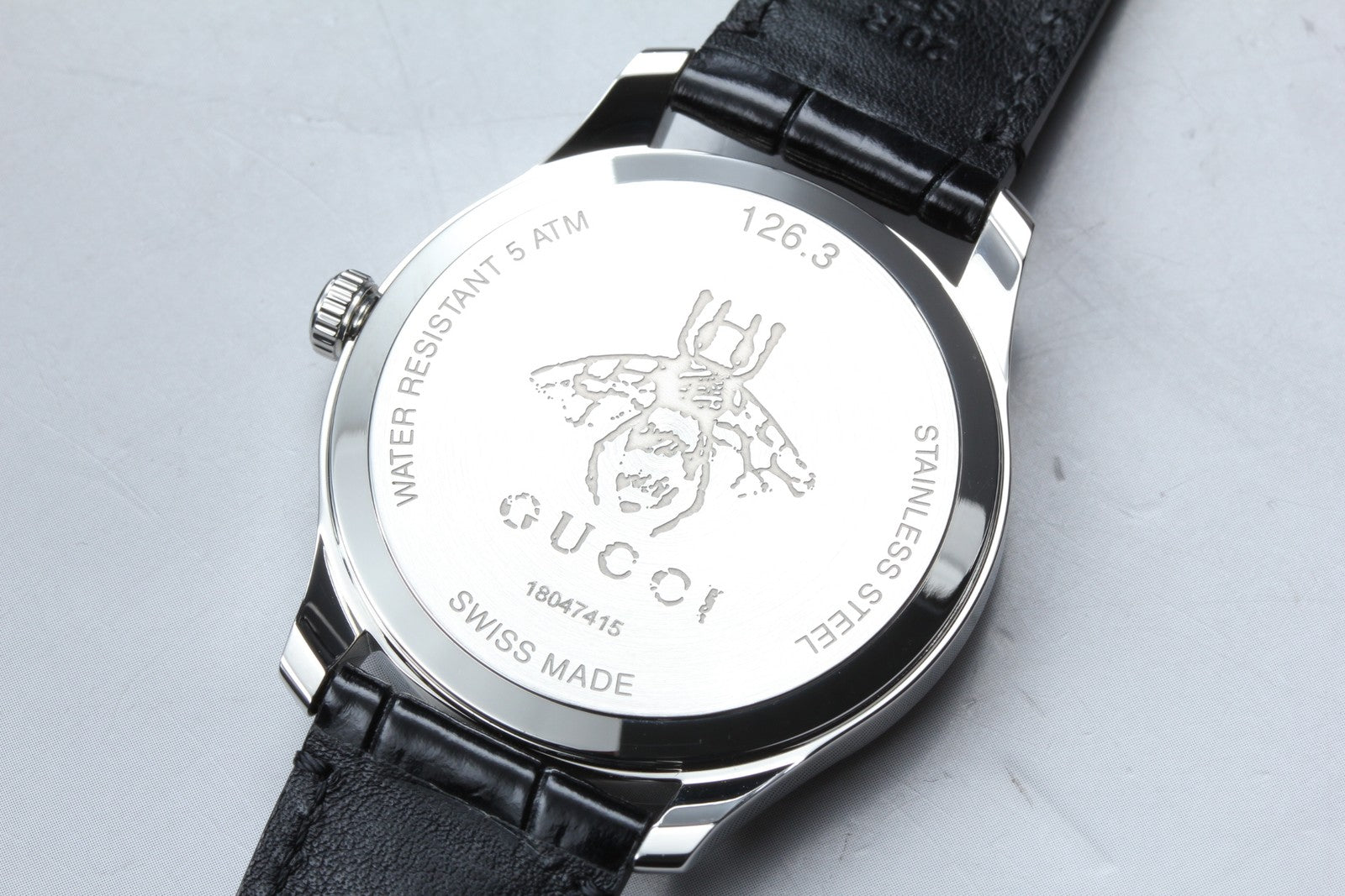 [Near MINT Box] Gucci G-Timeless Moonphase 126.3 YA126327 Black Men's Qz Watch
