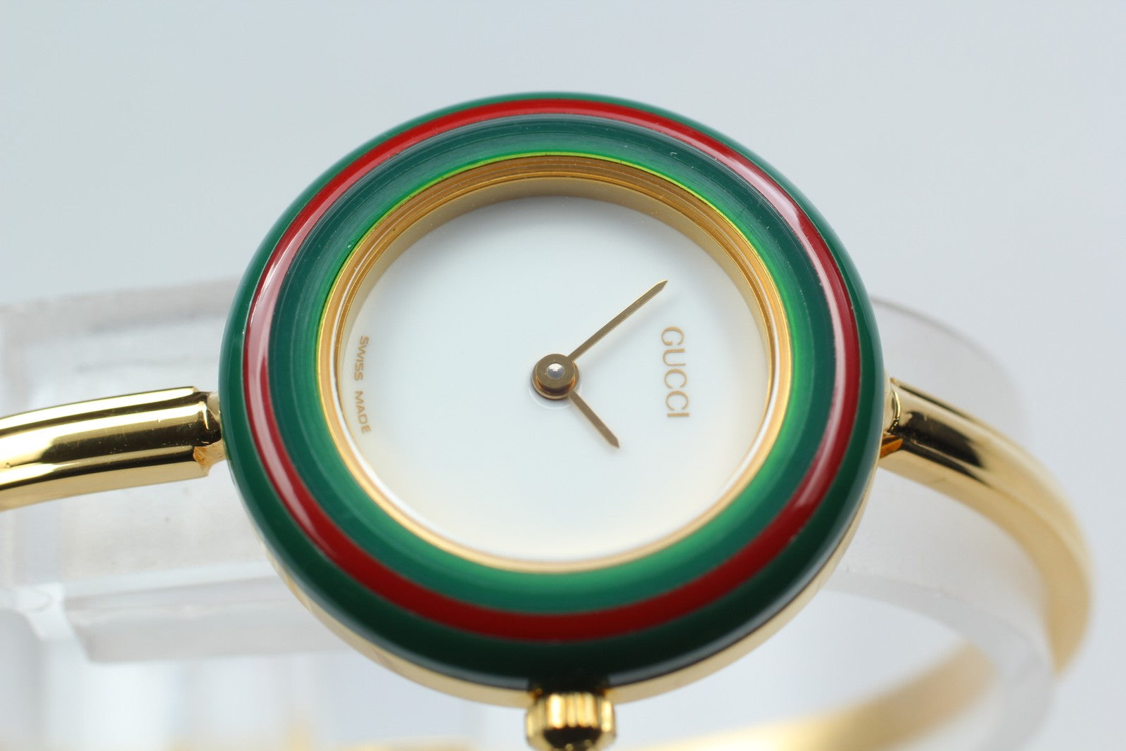 New Batt Vintage GUCCI Change Bezel 11/12.2 Quartz Women's Watch 25mm JAPAN Box