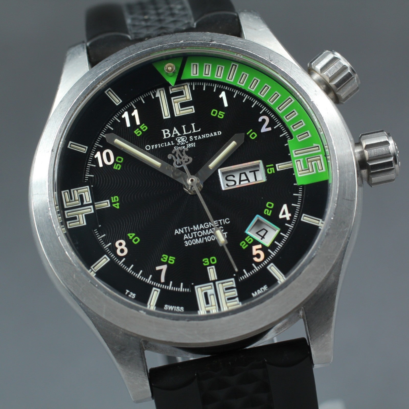 BALL Engineer DM1020A Black Dial Automatic Day/Date Men's watch 41mm JAPAN Box