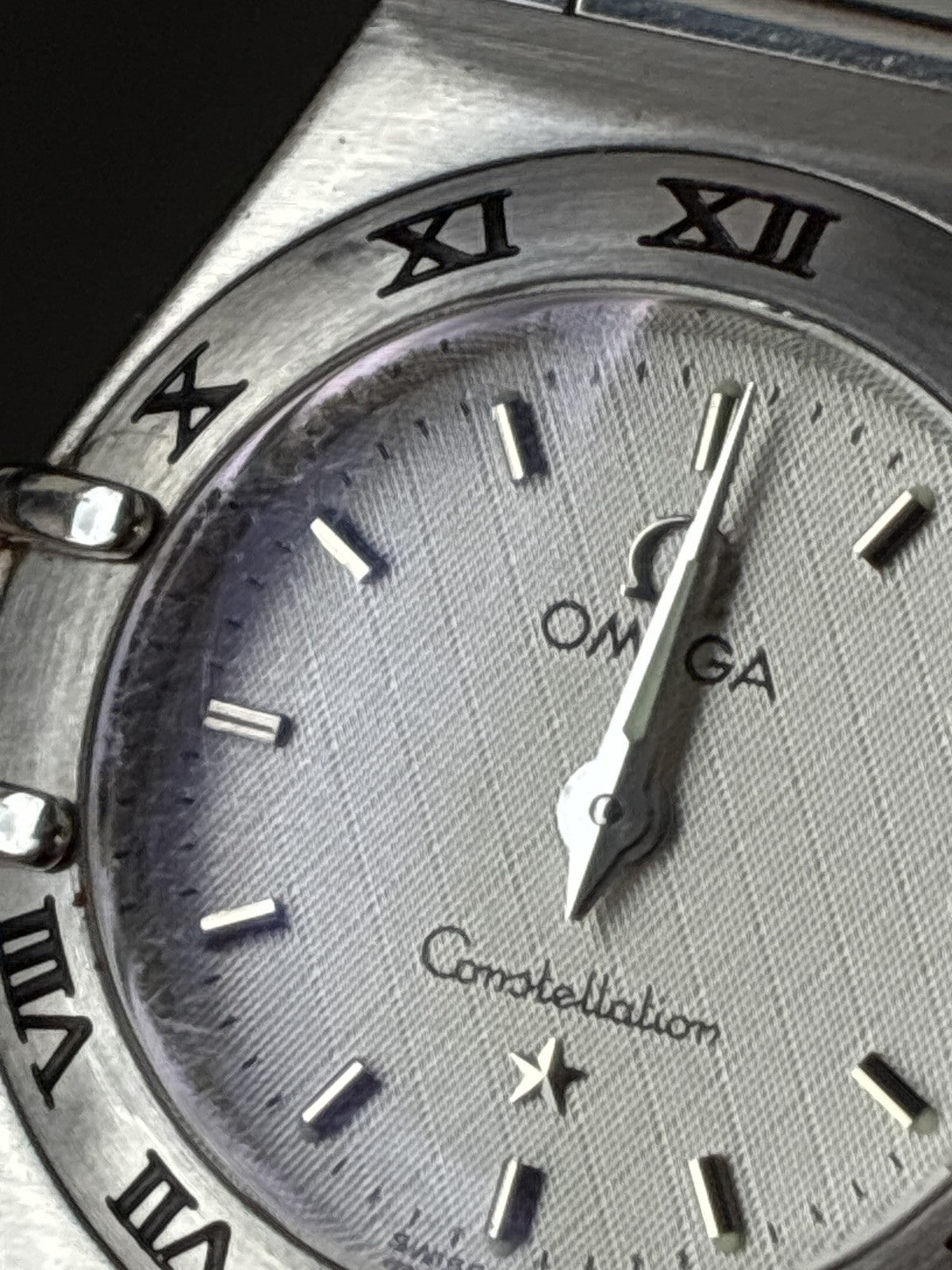 New Batt OMEGA Constellation 1562.30.00 Quartz Silver Women Watch 22mm JAPAN
