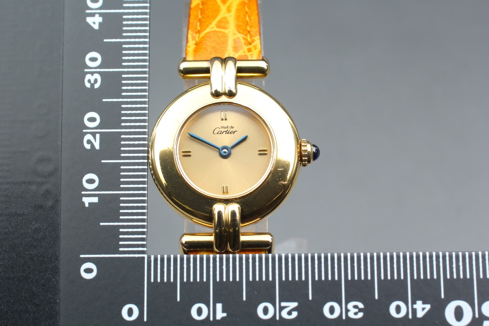 Vintage [Exc+5] Cartier Must Colisee Vermeil 590002 Gold Women's Quartz Watch