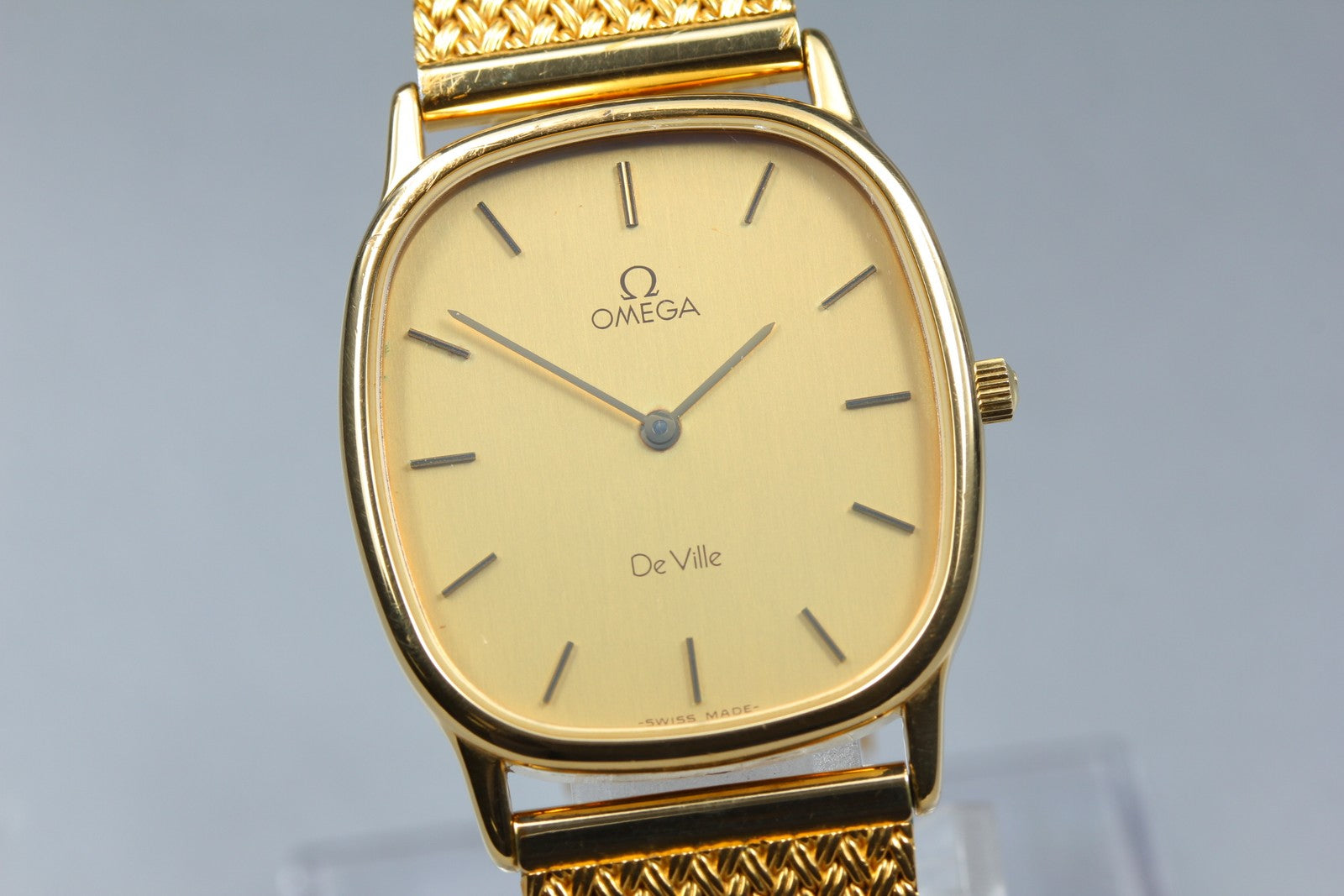 [Exc+5 Box] Omega De Ville 191.0220 Cal.1434 28mm Gold Dial Quartz Men's Watch