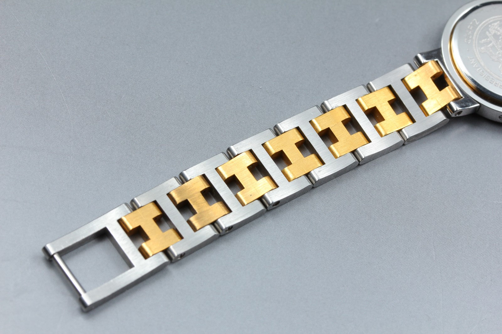 Vintage [Exc+5 Box] Hermes Clipper 24mm White Dial Gold Woman's Watch Quartz