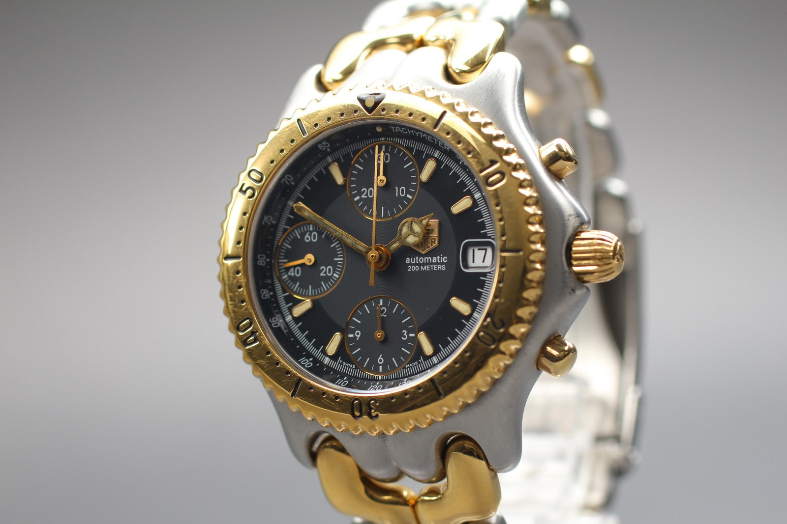[Exc+5]Box TAG HEUER CG2121-R0 Chronograph Black Automatic Men's Watch 39mm JP