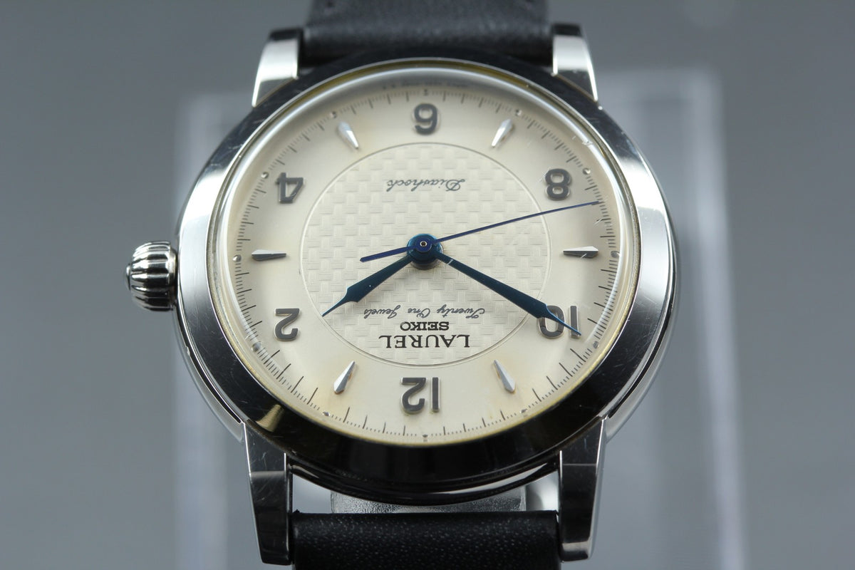 SEIKO Laurel 4S24-0060 LJAL602 Hand Winding Silver 34mm Mens Watch Vintage JAPAN