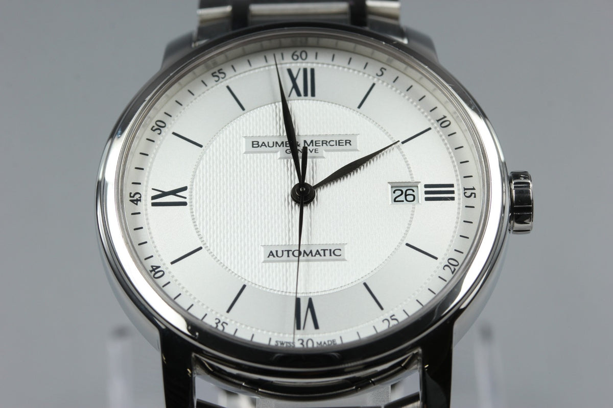 BAUME＆MERCIER Classima 65679 Automatic Silver Date Men's Watch 42mm JAPAN Box