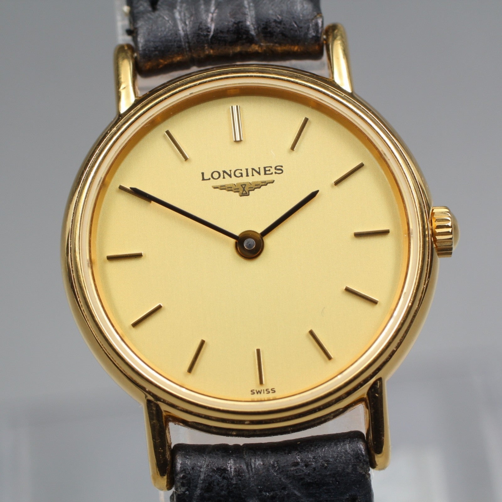 NewBatt[Exc+5] Vintage Longines L4.137.2  Gold Women's Quartz Watch 23mm JAPAN