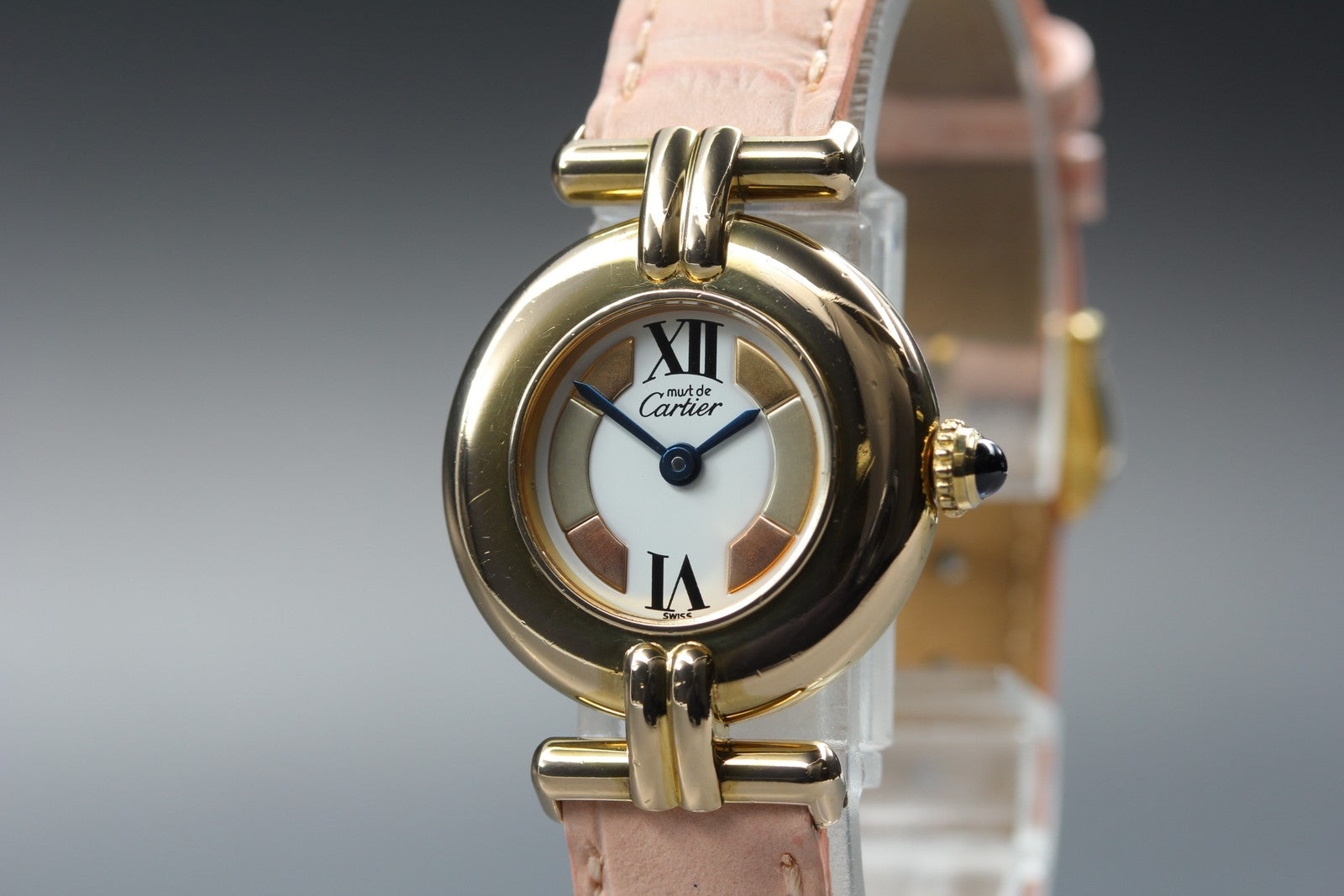 Cartier Must Colisee Vermeil 590002 Pink Gold Women's Quartz Watch Vintage