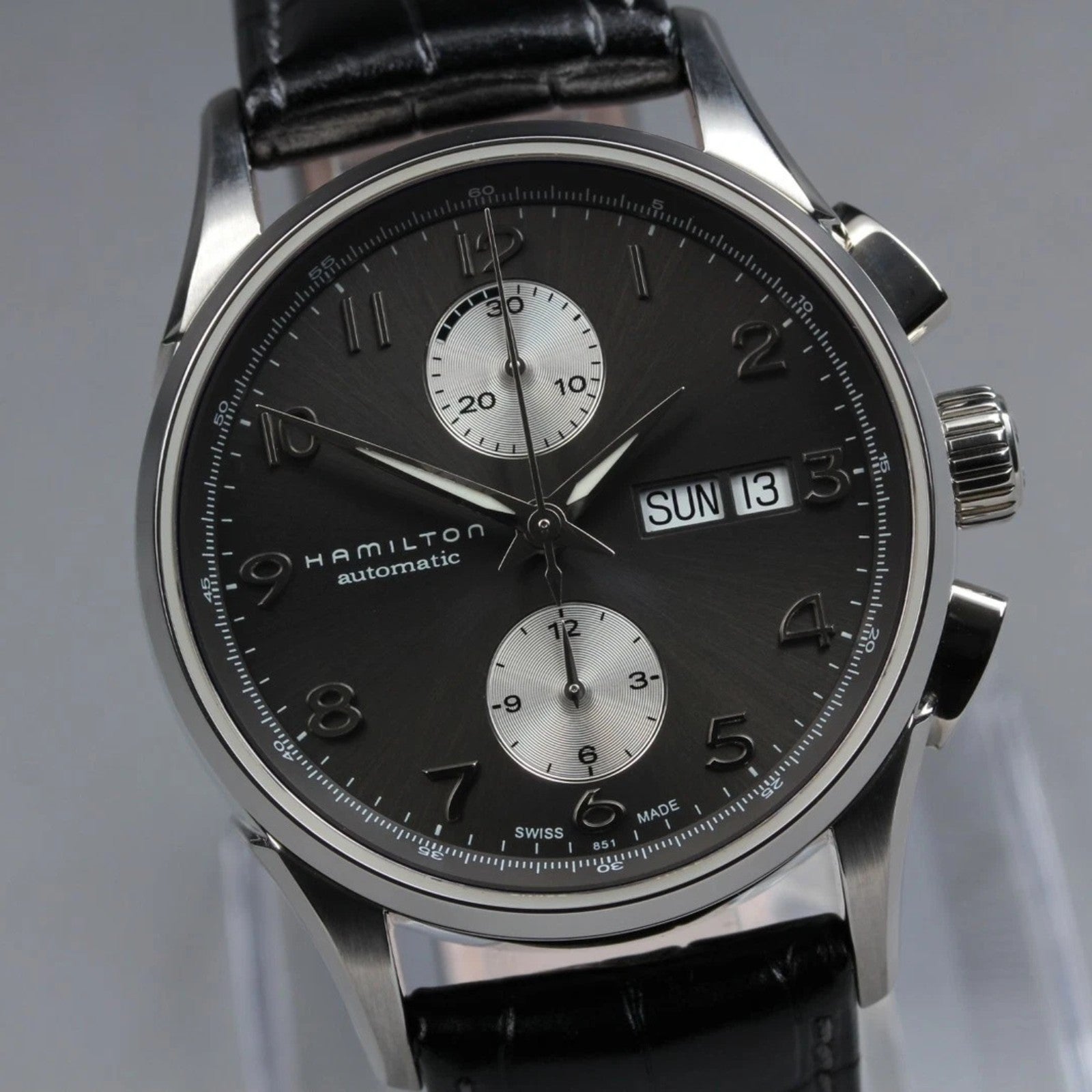 N MINT*Box Hamilton Jazzmaster H325760 Black Automatic Men’s Watch 40mm JAPAN