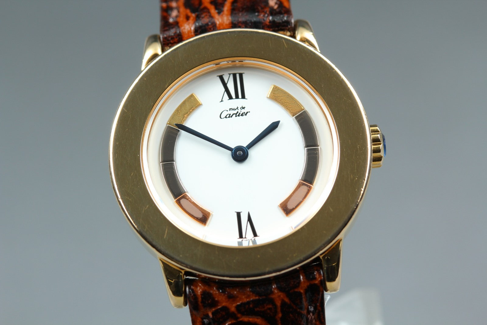 Vintage Cartier Must Ronde de Cartier 1801 Brown 27mm Women's Quartz Watch [Box]