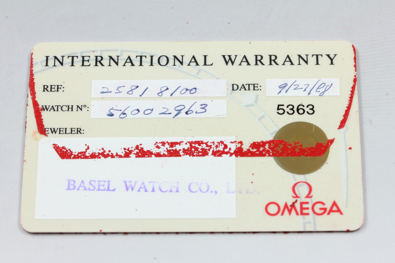 Vintage OMEGA Seamaster 120m 2581.81 Blue Quartz Women's Watch 26mm  JAPAN Box