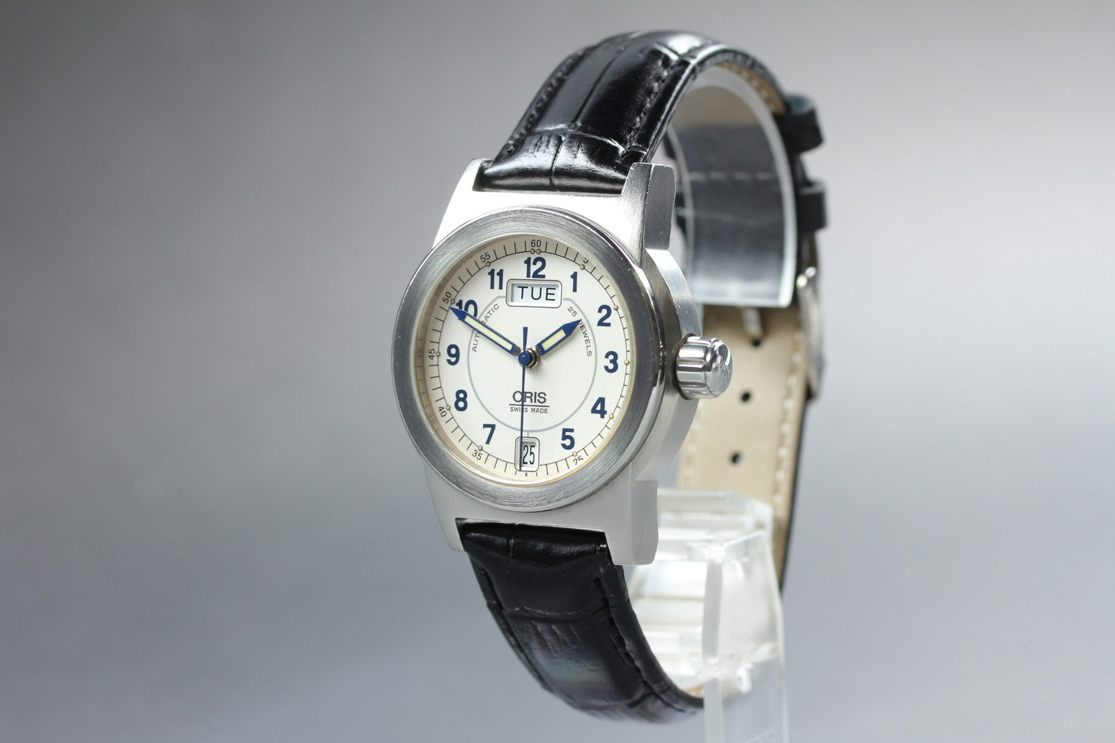 Vintage ORIS Big Crown 7501 Automatic White Day/Date Men's Watch 34mm JAPAN