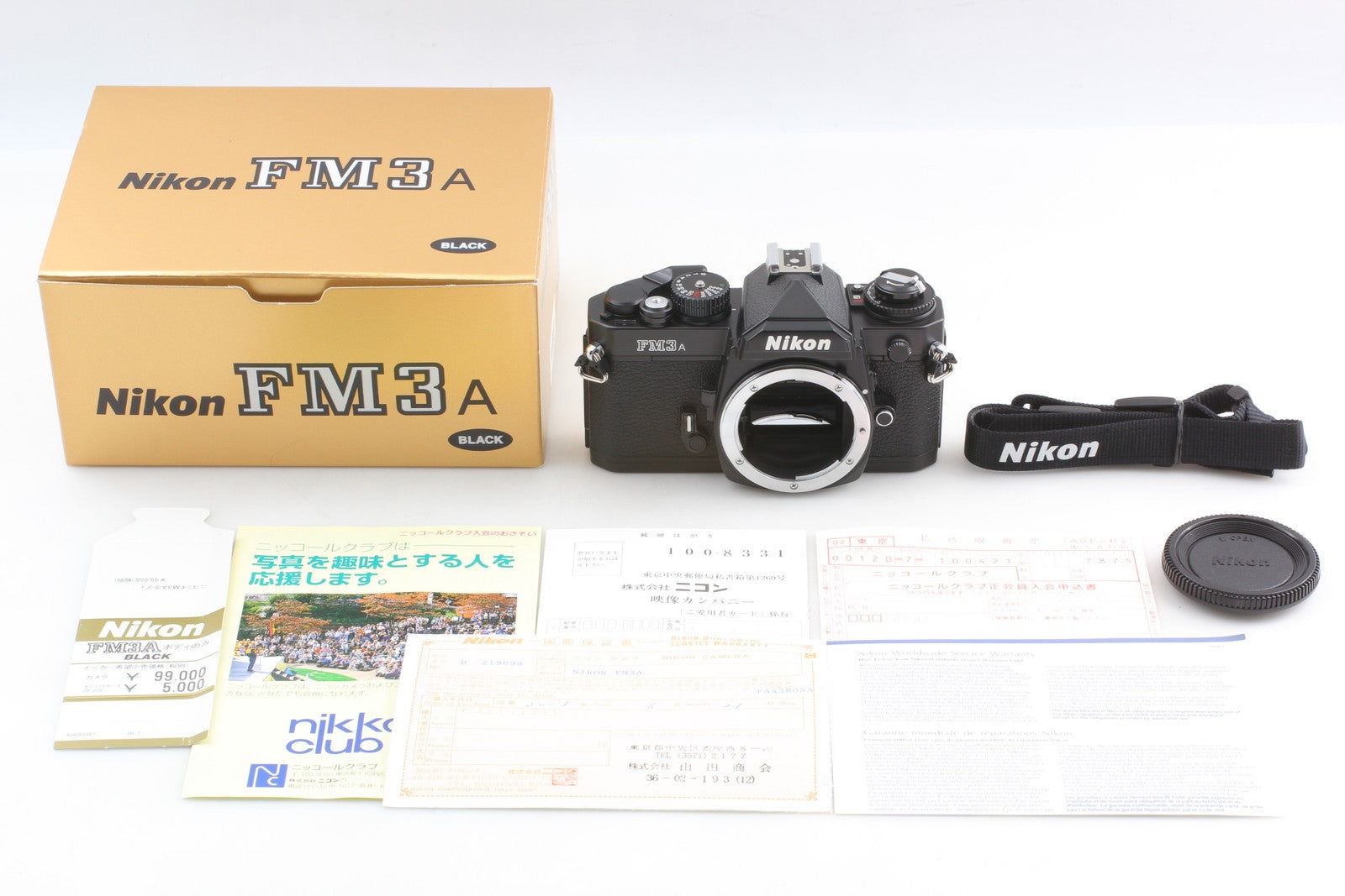 [Top MINT in Box] Nikon FM3A Black 35mm SLR Film Camera Body From JAPAN