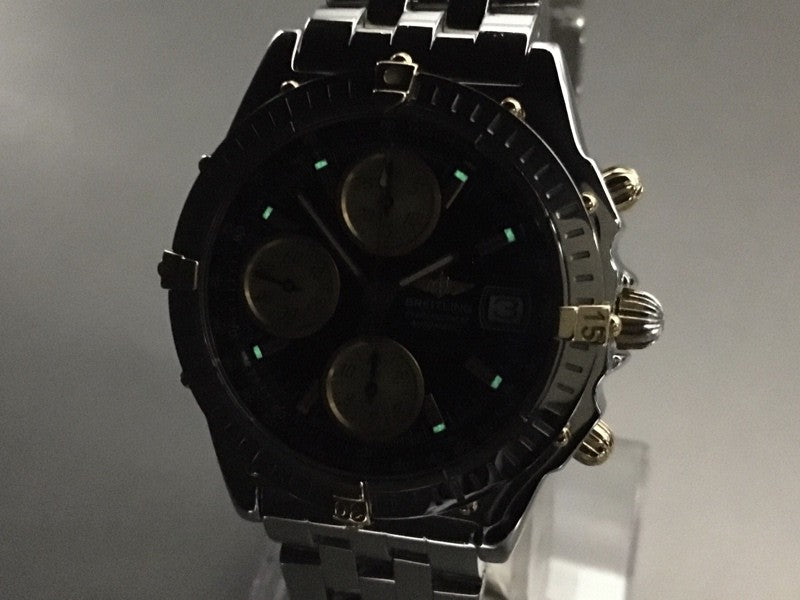 [Polished] BREITLING Chronomat B13350 Black 39mm Chronograph AT Men's Watch