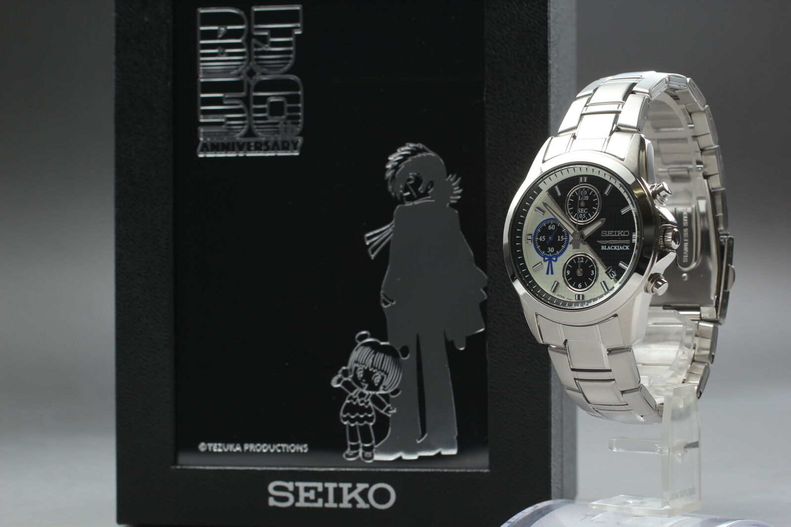 [Top MINT] SEIKO 7T92-HDC0 Black Jack 50th Anniversary Qz Men's Watch From JAPAN