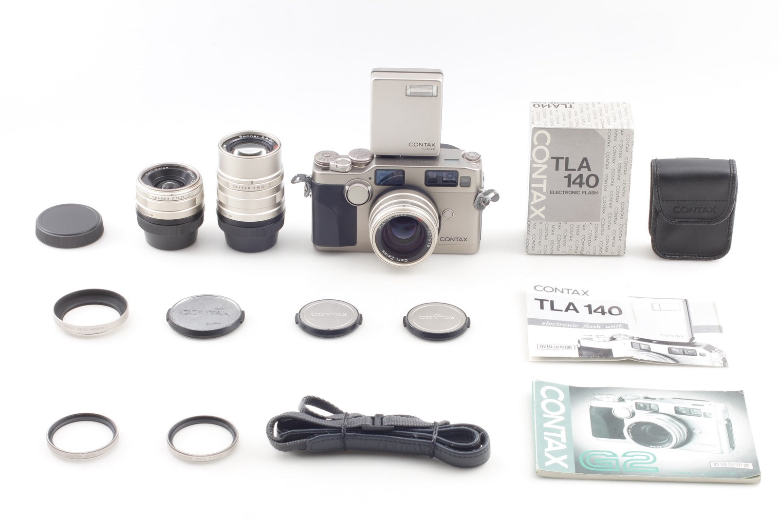 Cla'd [N MINT+++] 3 Lens TLA140 Contax G2 G2D Film Camera + 28mm 45mm 90mm JAPAN