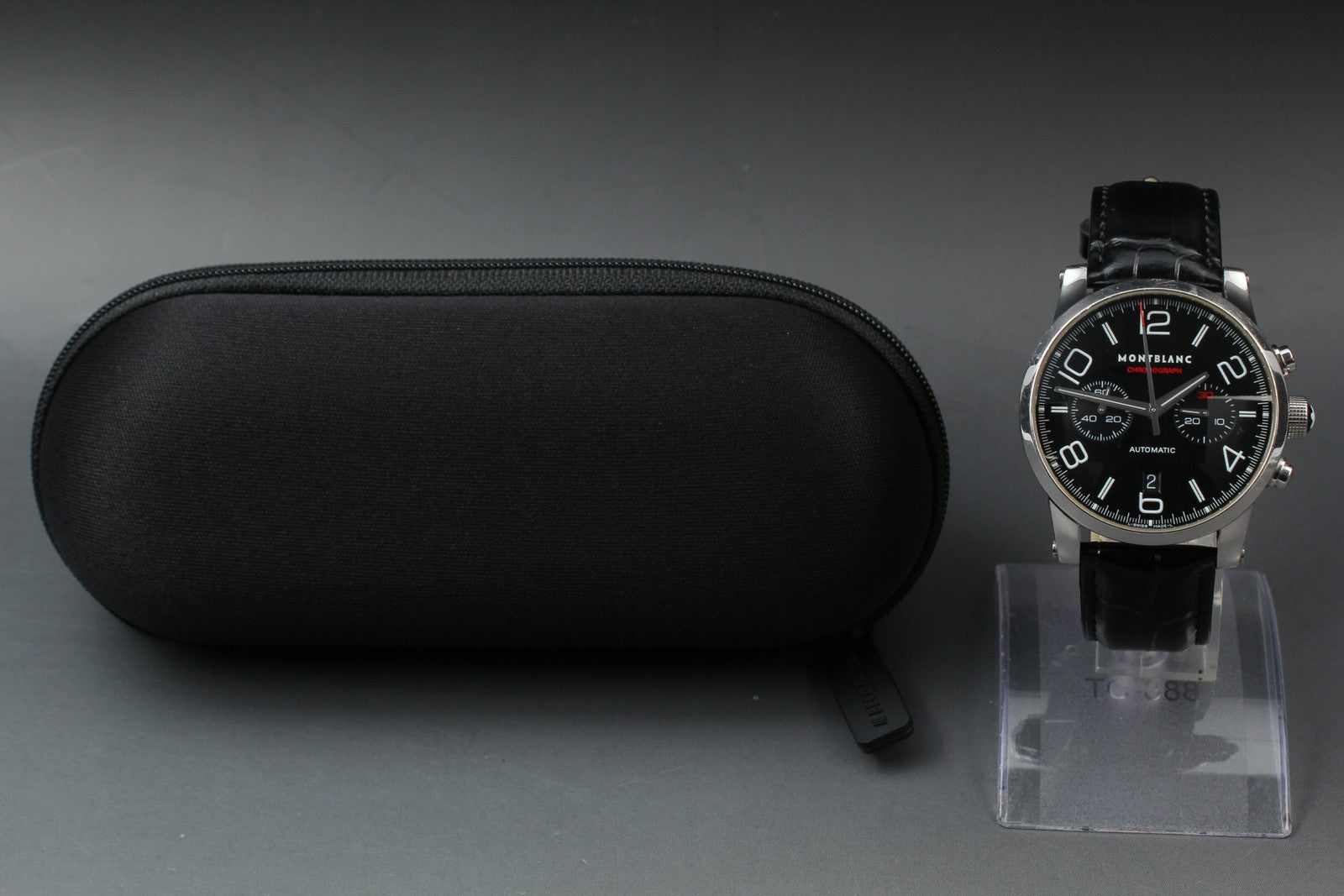 MONTBLANC Timewalker 7069 Automatic Chronograph Black Men's Watch 43mm JAPAN