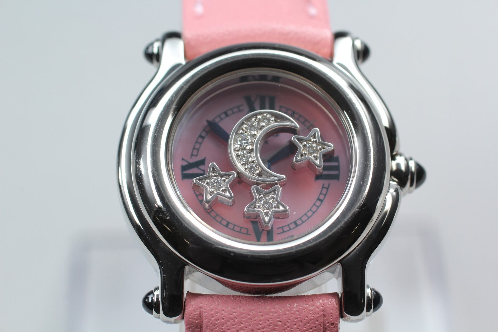 Chopard Happy Sport 27/8245-23 Moon Star Pink Diamond Quartz Women’s Watch [Box]