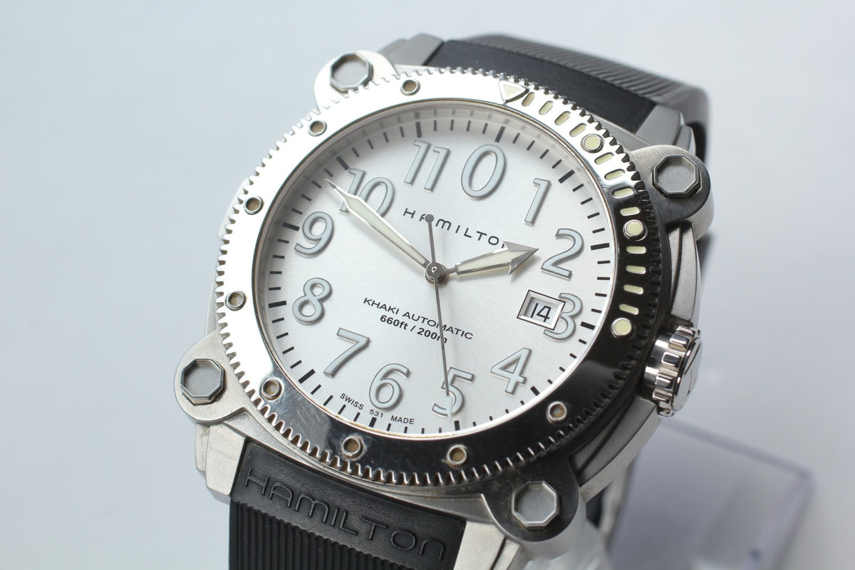 Hamilton Khaki Aviation H785550 Automat Silver Dial Date Men's Watch 42mm JAPAN