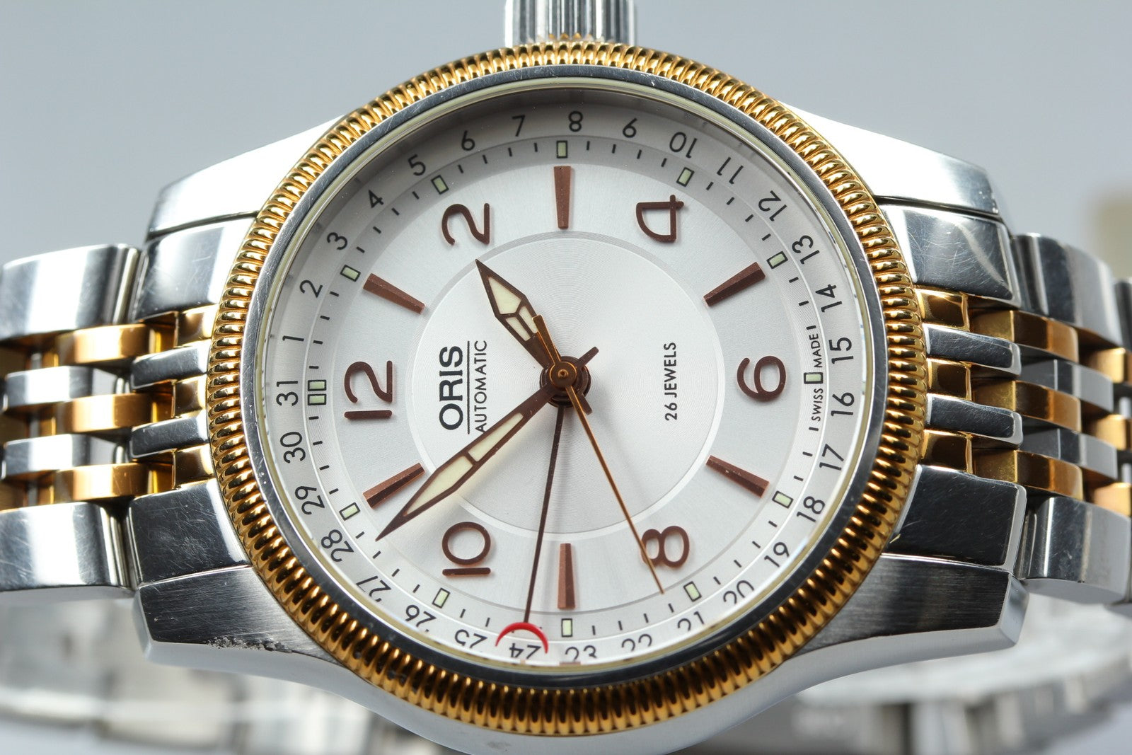 ORIS Big Crown Pointer Date 7628-43 Automatic Silver Men's Watch 39mm JAPAN Box