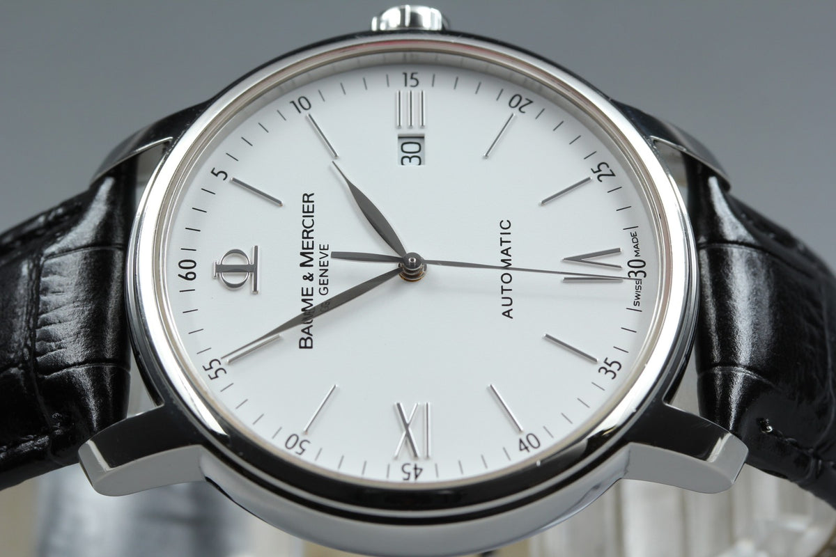 BAUME＆MERCIER Classima 65534 Automatic White Date Men's Watch 42mm JAPAN
