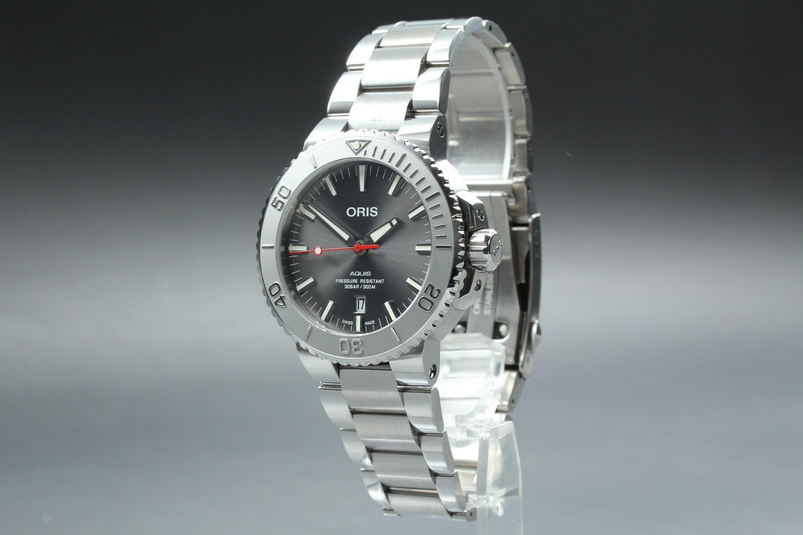 ORIS Aquis Date 01 733 7730 4153 Gray Dial 43mm Automatic Men's Watch [w/Box]