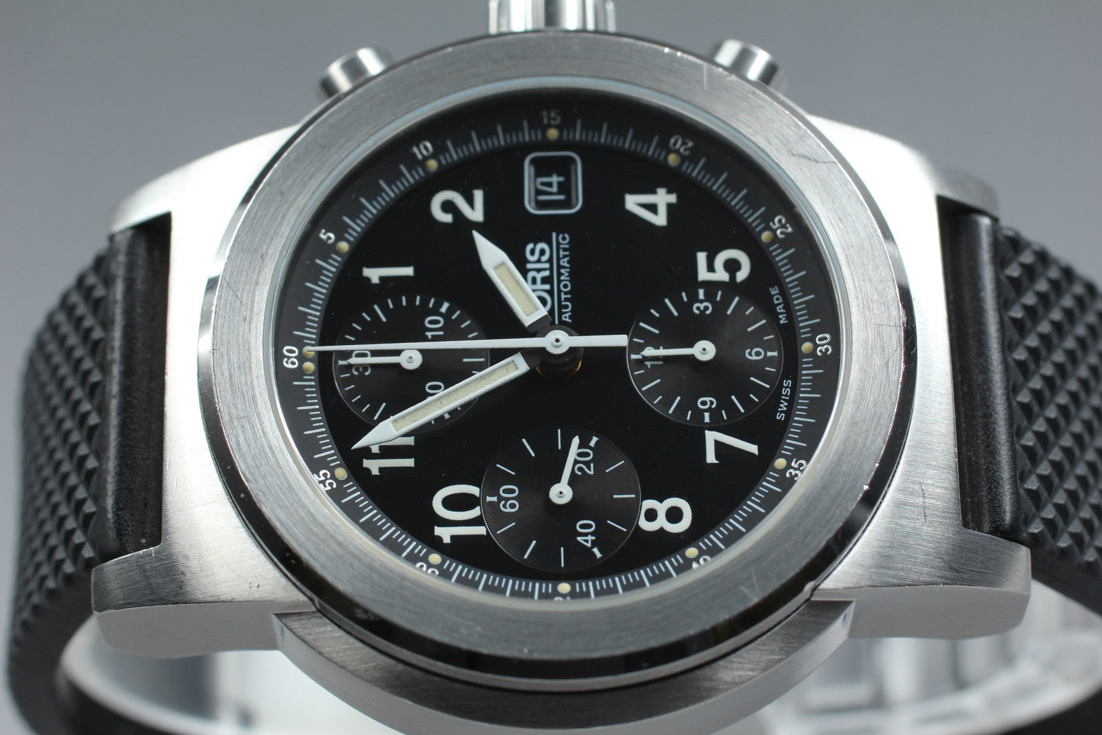 Vintage Exc+5* ORIS Big Crown 7511 Automatic Men's Watch Chronograph 42mm JAPAN