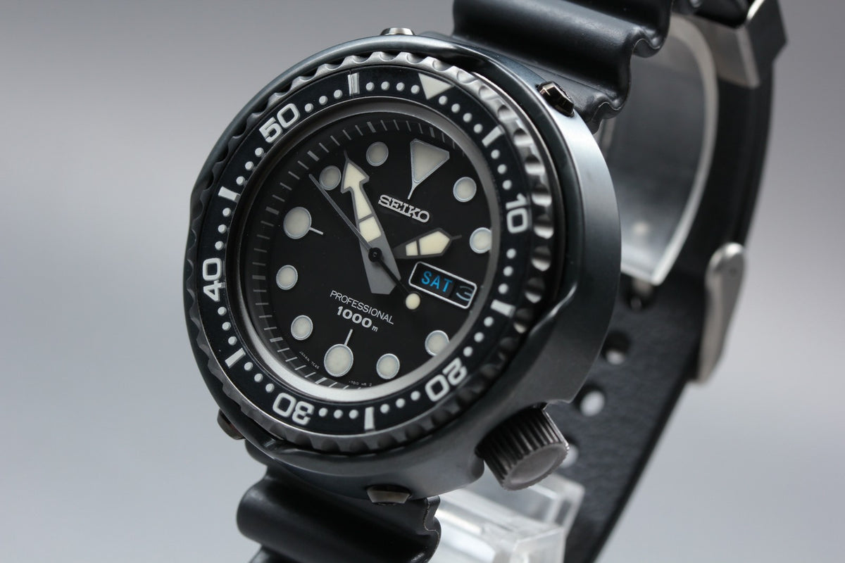 SEIKO PROSPEX MARINE MASTER 7C46-0AA0 SBBN011 Black Men's Quartz JAPAN [Box]