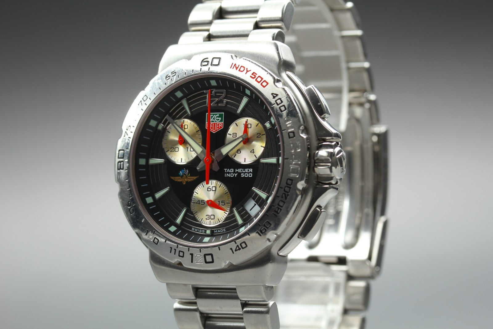 TAG HEUER Formula 1 Indy 500 CAC111B-0 Quartz Black Men's Watch 41mm JAPAN Exc+5