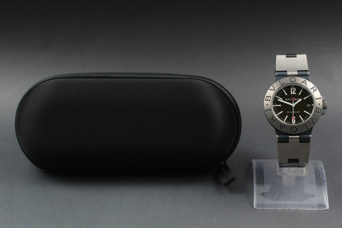 [Exc+5] BVLGARI Diagono TI38TA Titanium Automatic 38mm Black Men's Watch