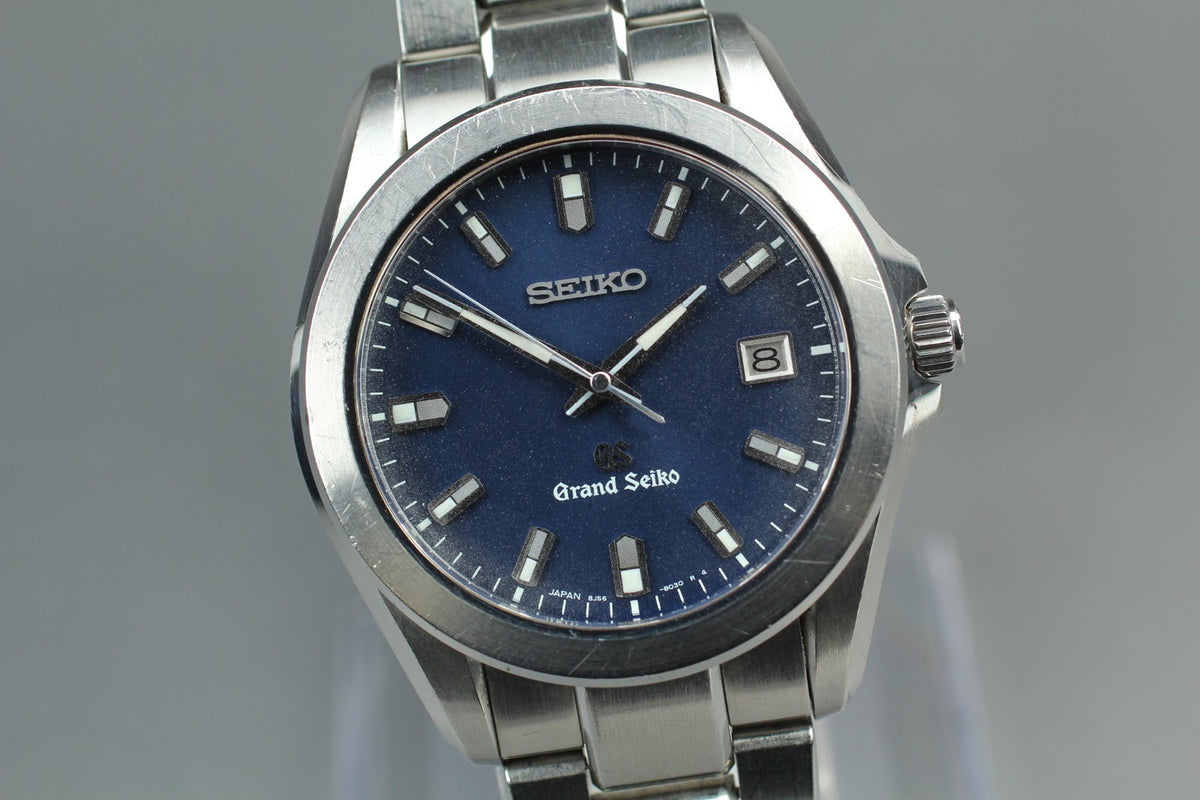Grand SEIKO GS 8J56-8020 SBGF019 Navy Blue Dial Men's Quartz Watch JAPAN [Box]