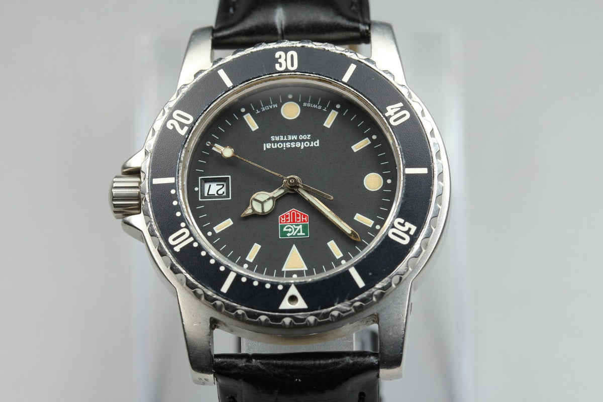 TAG HEUER 1500 Professional WD1210-D0 Quartz Black Dial Men's Watch 36mm JAPAN